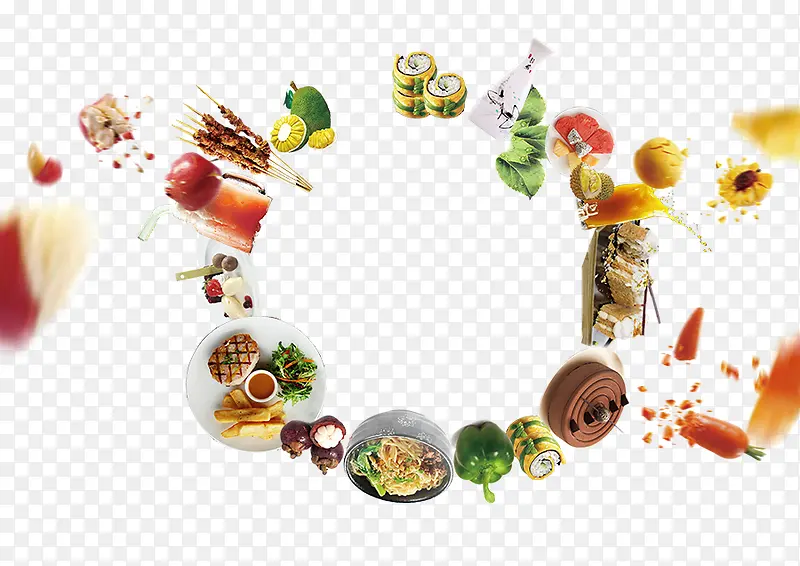 食物漩涡图案