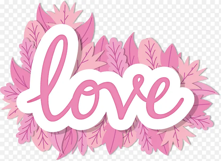 粉色LOVE卡片