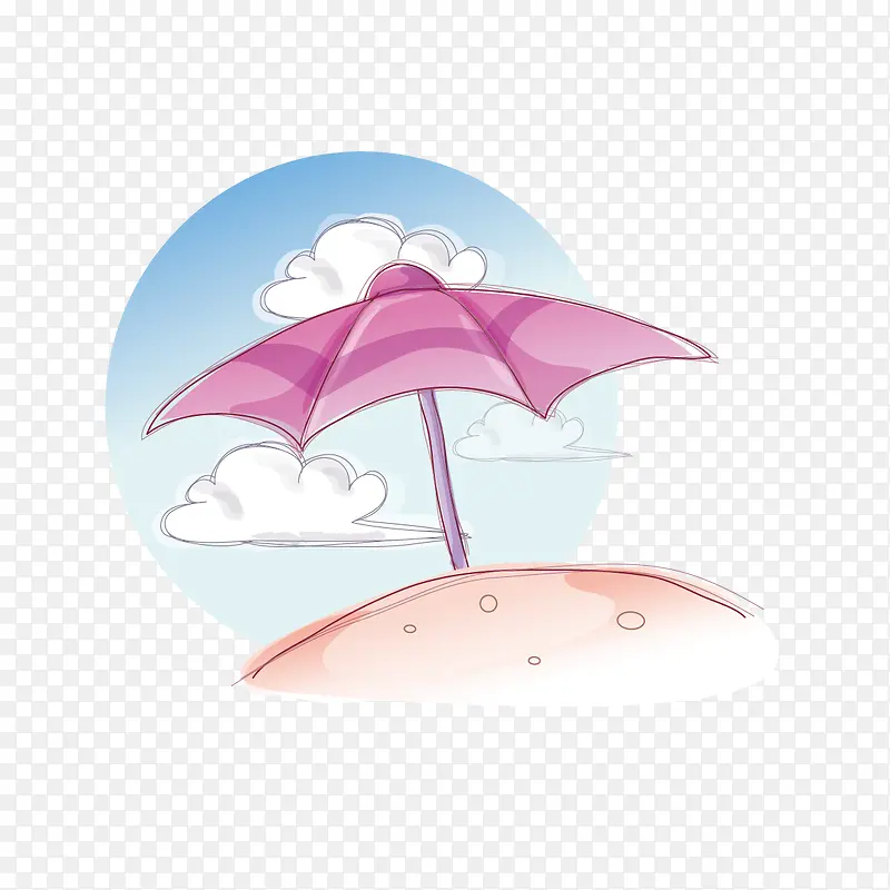 雨伞和白云