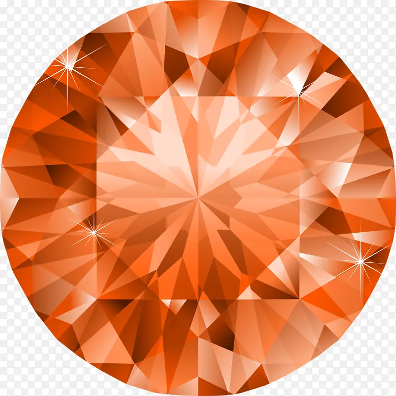 橙色圆形钻石