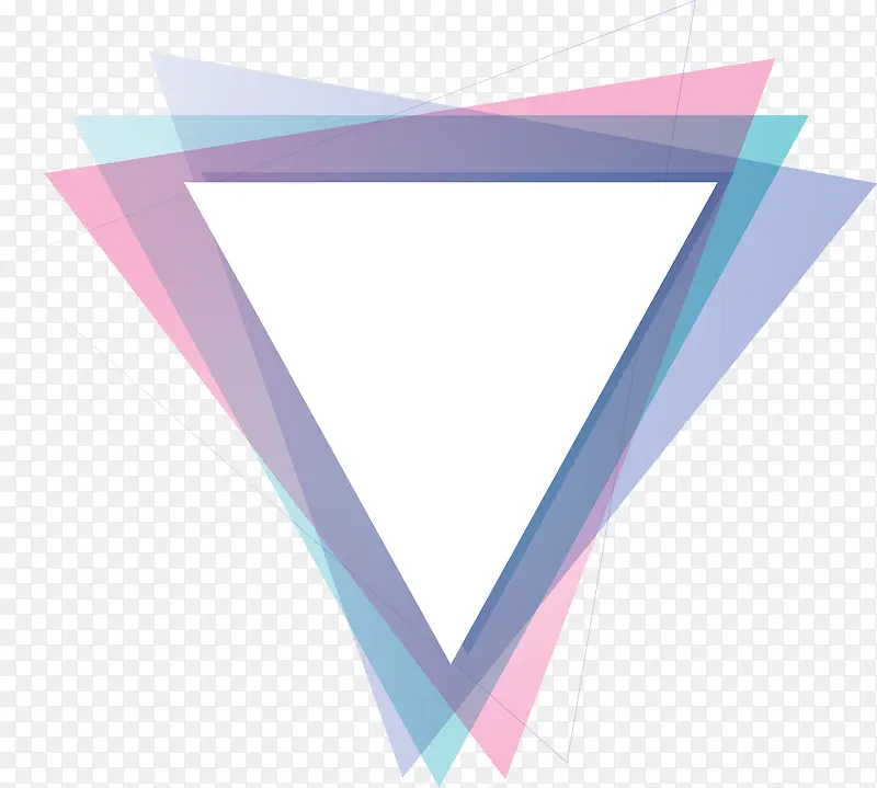 彩色三角形装饰框