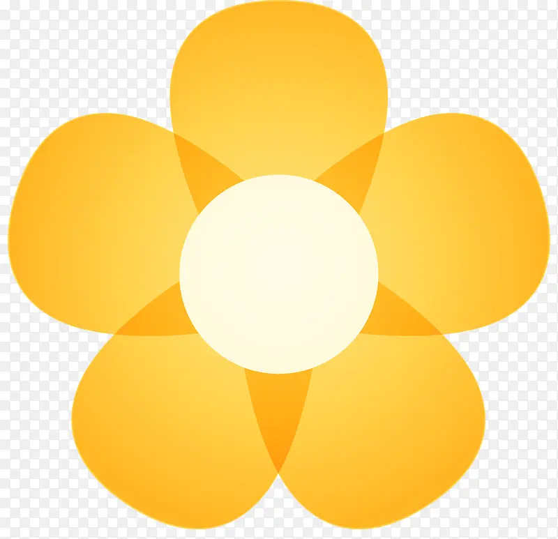 黄色花朵矢量图