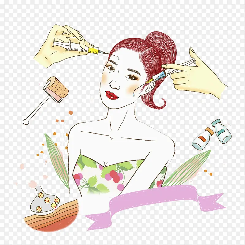 韩式女士整形整容PNG图片素材下载_图片编号qawrrvmq-免抠素材网