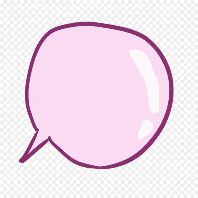 紫色手绘气泡