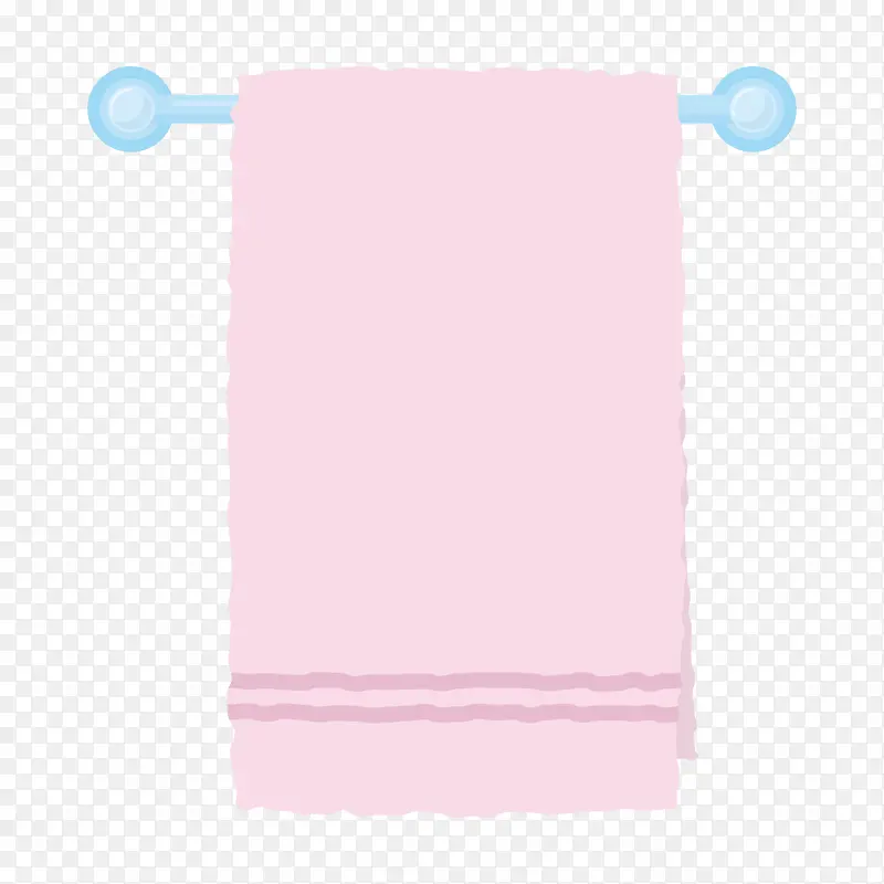 粉色的卡通毛巾装饰