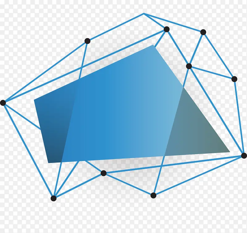 蓝色几何结构促销