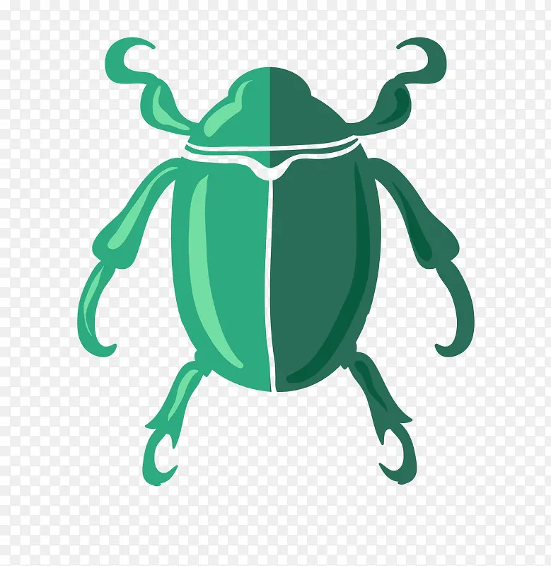 绿色的甲虫png素材