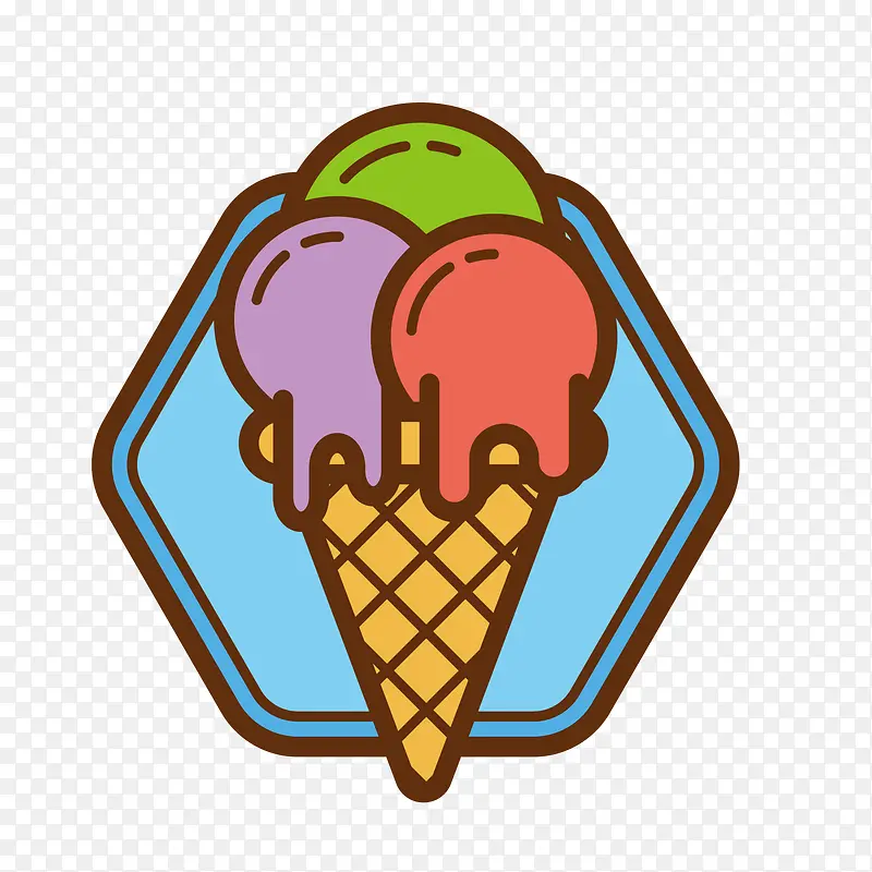 美味冰激凌卡通图标