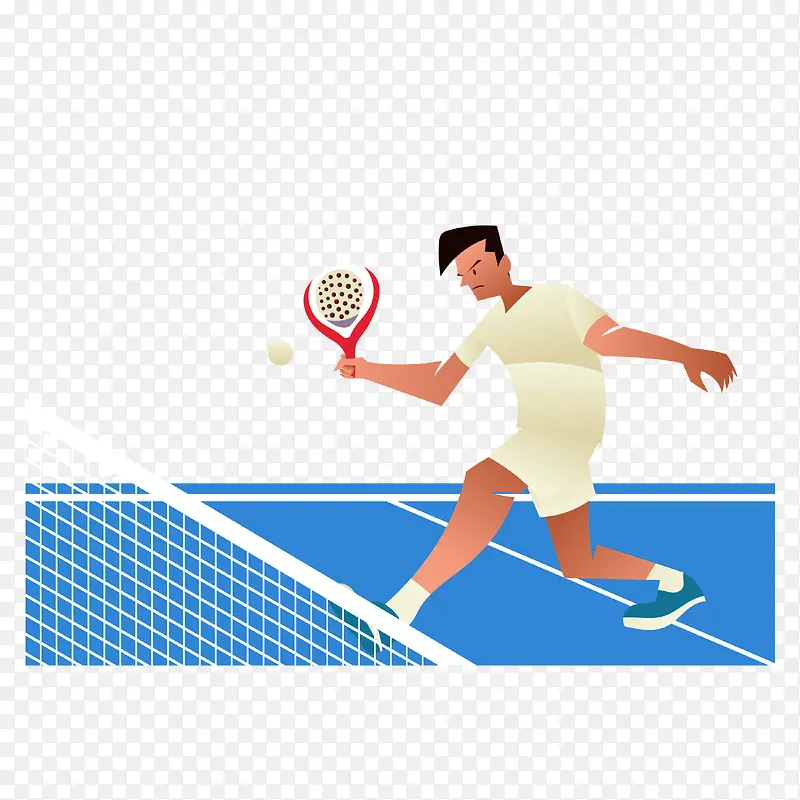 男子打网球装饰素材图案