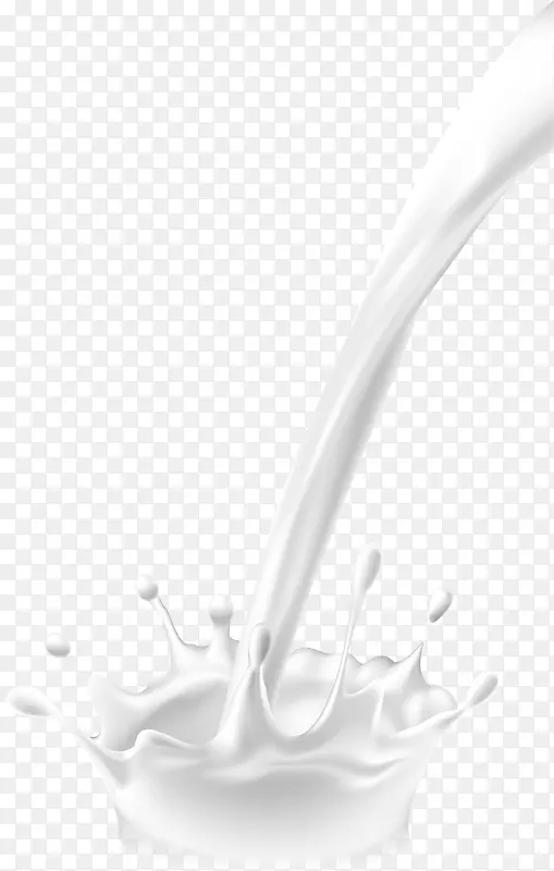 白色清新牛奶效果元素