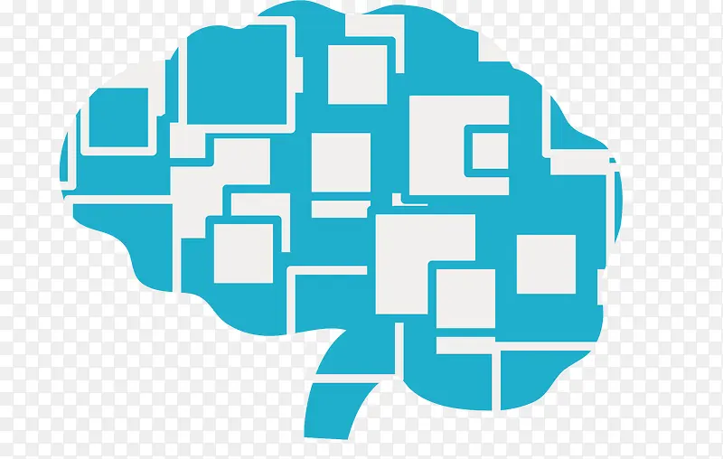 蓝色的科技智能大脑
