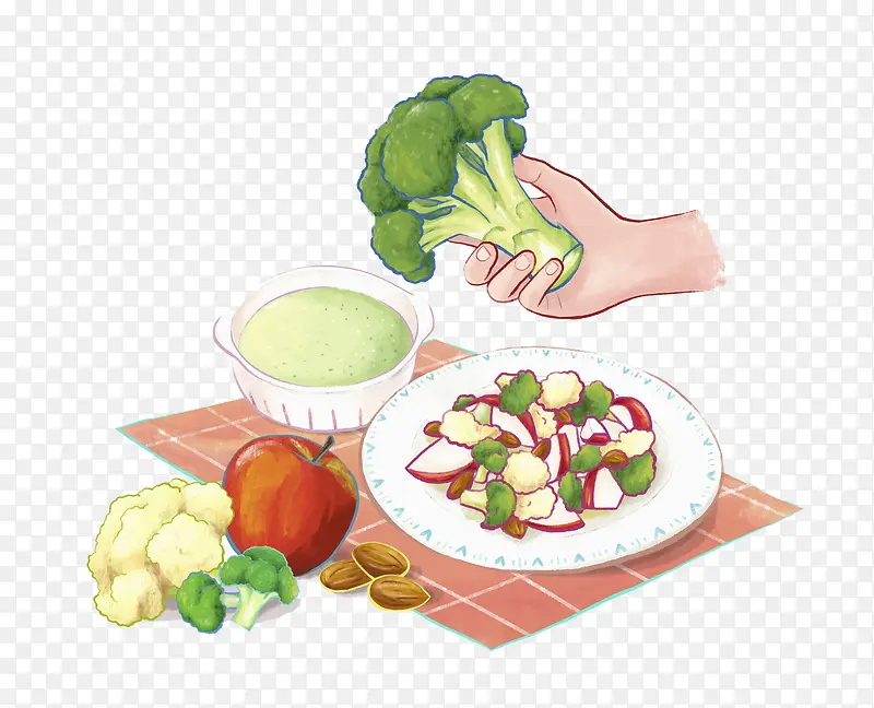 手绘平面蔬菜瓜果