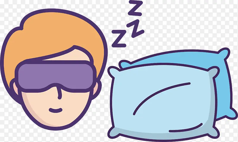 世界睡眠日眼罩卡通图标