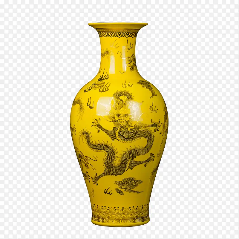金色龙纹大气花瓶
