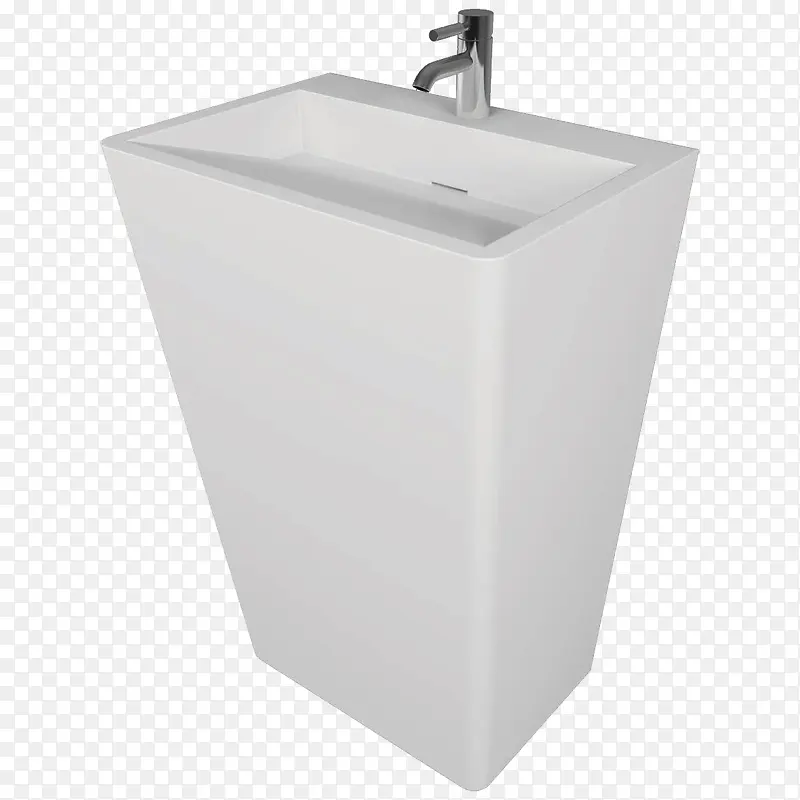白色方形洗手池PNG