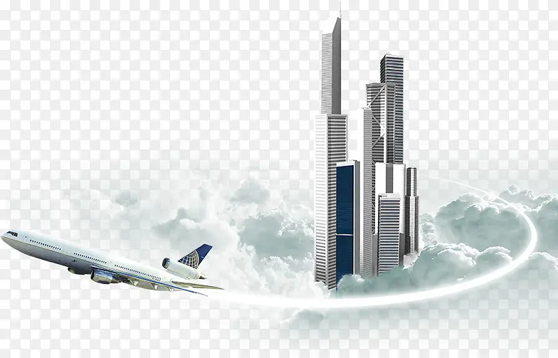 空中城市与飞机