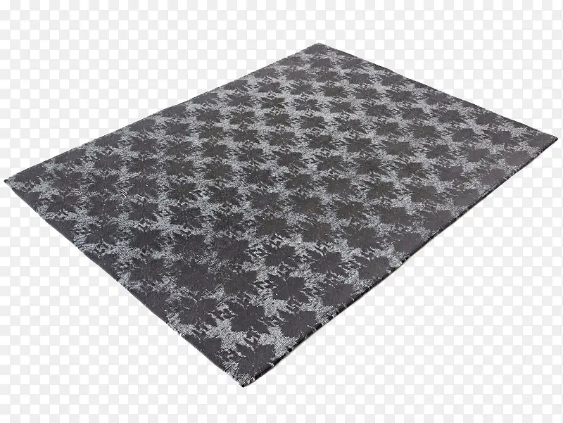 方形灰色绒毛北欧地毯