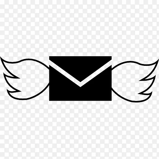 带翅膀的电子邮件图标