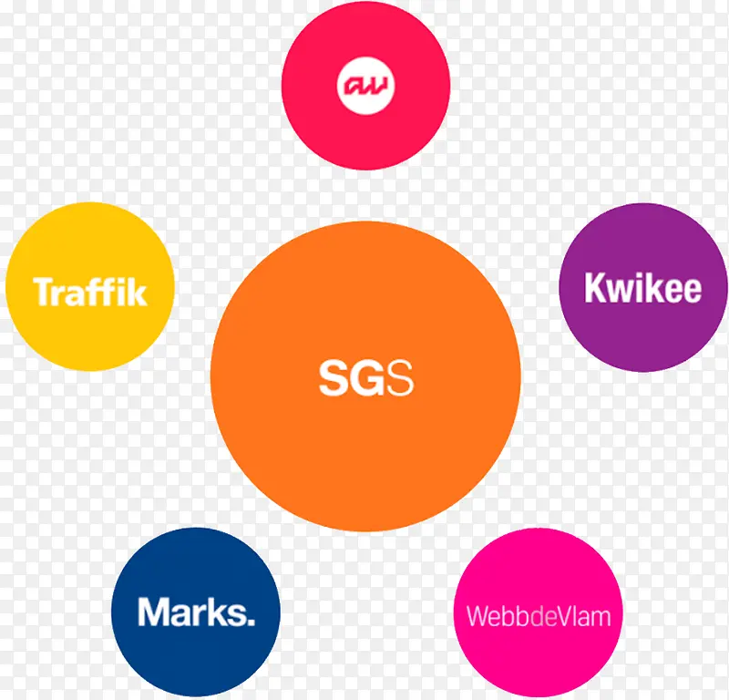 彩色圆形安全认证品牌图标SGS