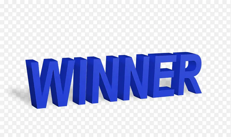 蓝色立体字母WINNER