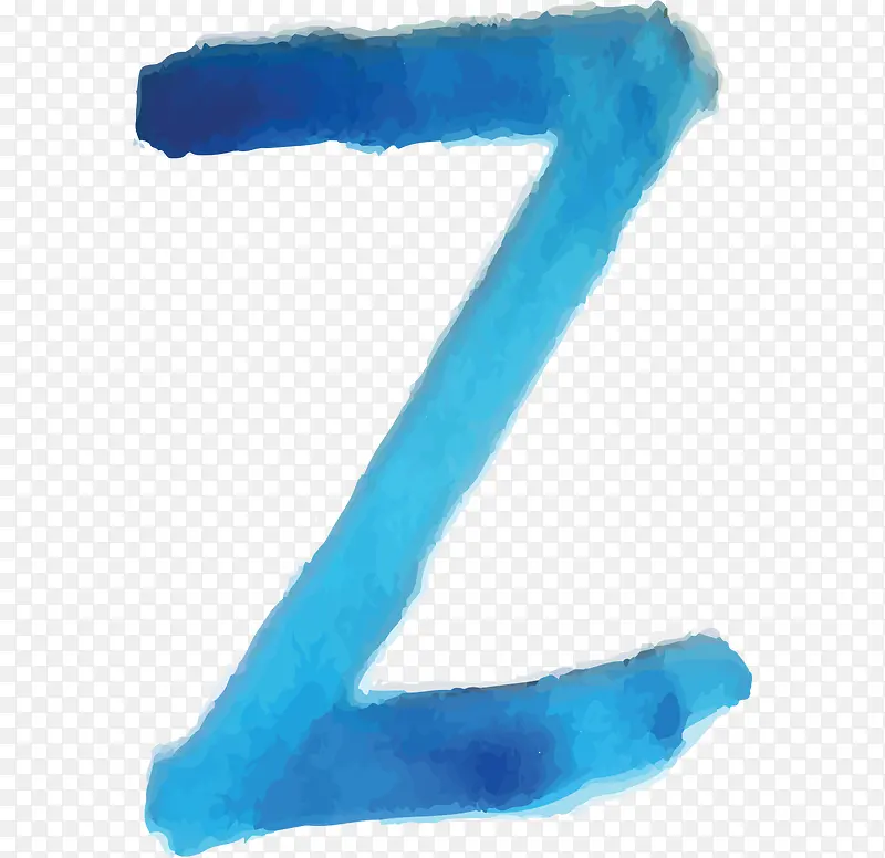 水墨英文字母Z