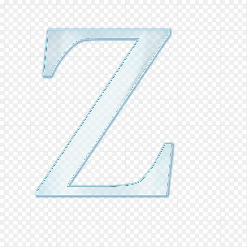 淡雅玻璃字母Z