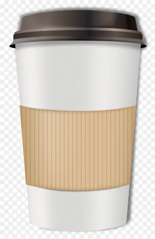 矢量手绘写实咖啡杯
