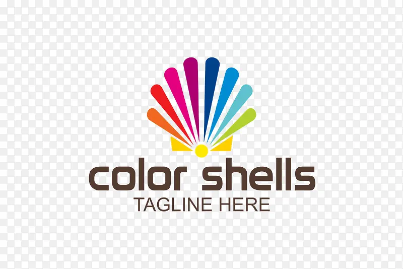 彩色的贝壳logo