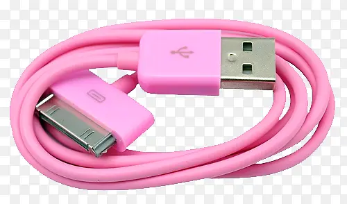 粉色USB数据线