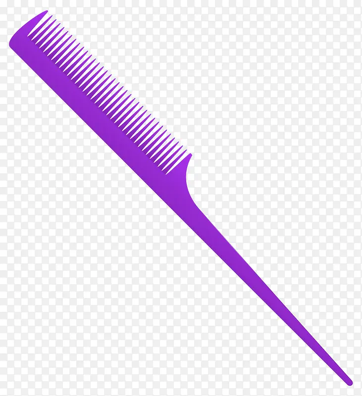 紫色梳子免抠素材