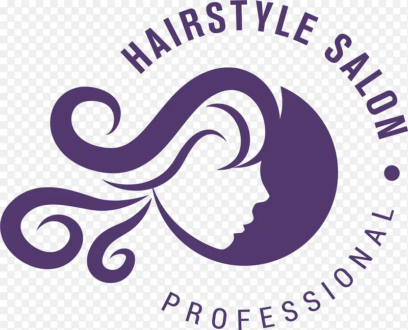 紫色的美容logo设计