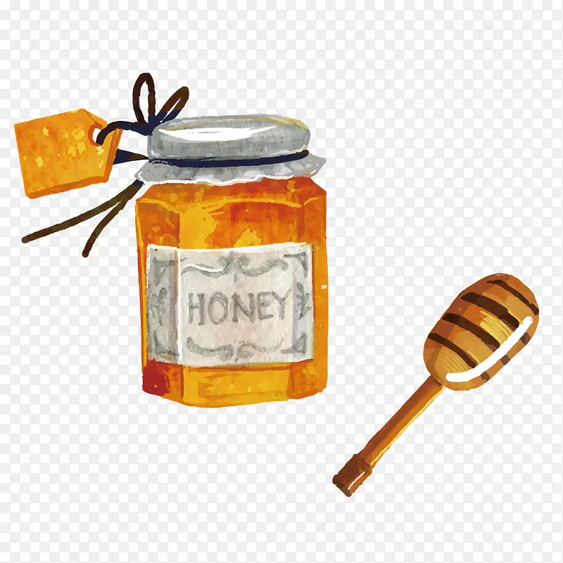 矢量蜂蜜罐