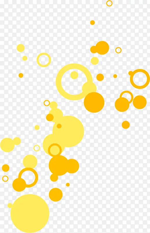 黄色渐变缤纷抽象圆圈