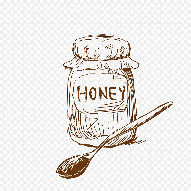 手绘蜂蜜罐