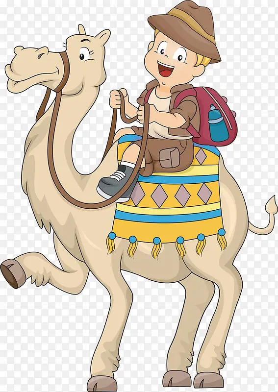 卡通骆驼男孩