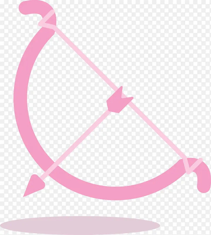 矢量卡通粉色弓箭