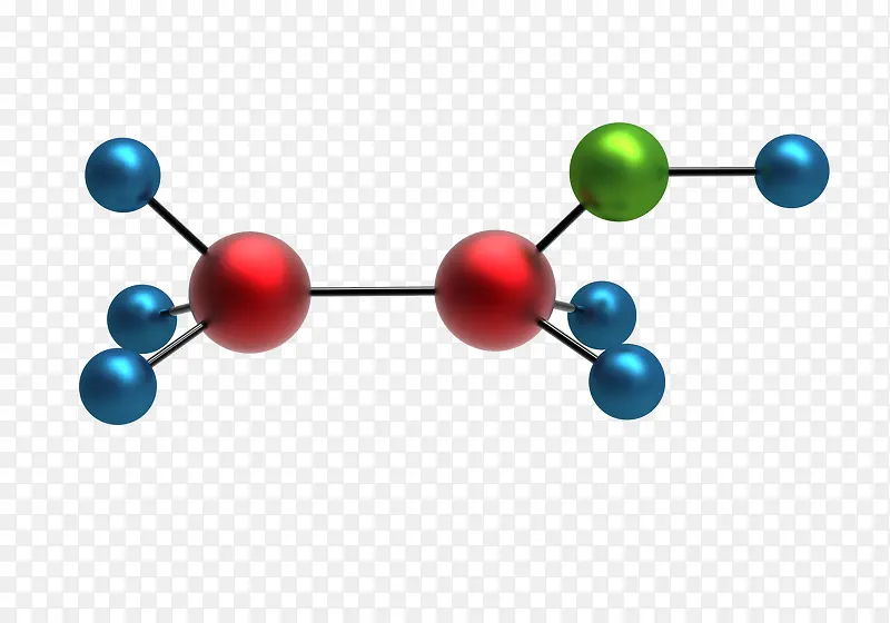 碳分子结构立体插画