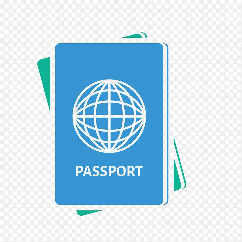 护照矢量图标