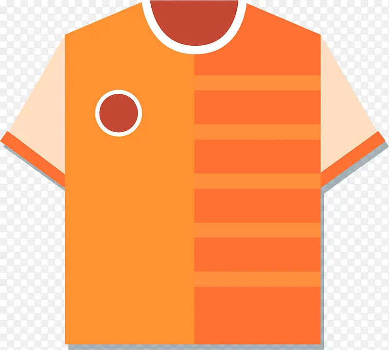 橙色足球运动服装