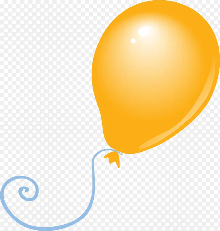 漂浮升空黄色气球