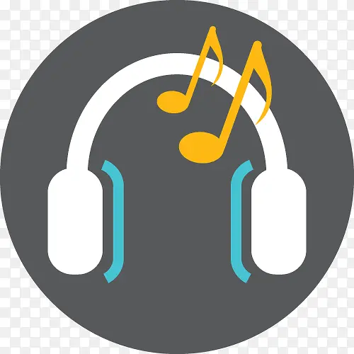 音符耳机音乐图标logo