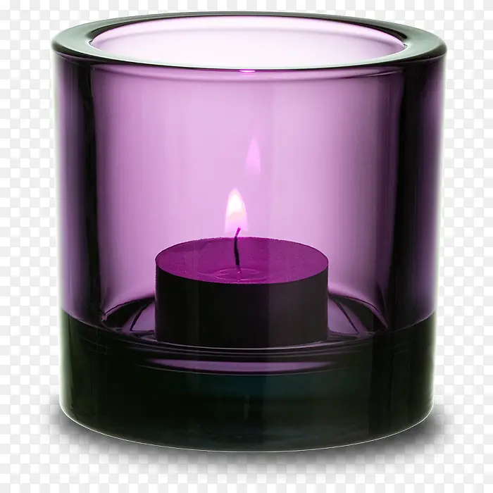 紫色杯装蜡烛素材