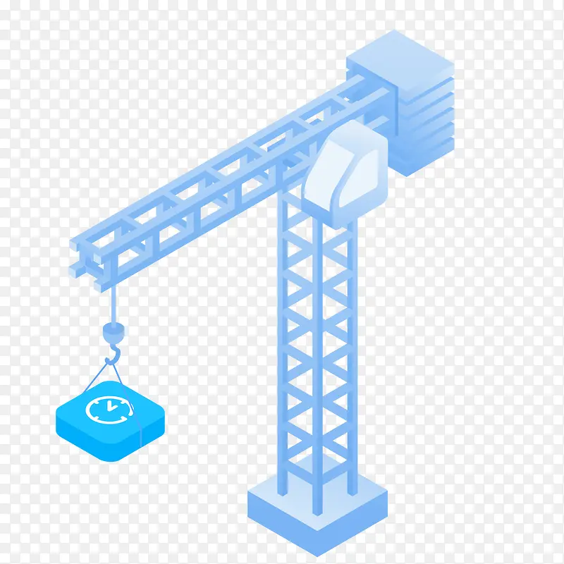 扁平化塔吊矢量图下载