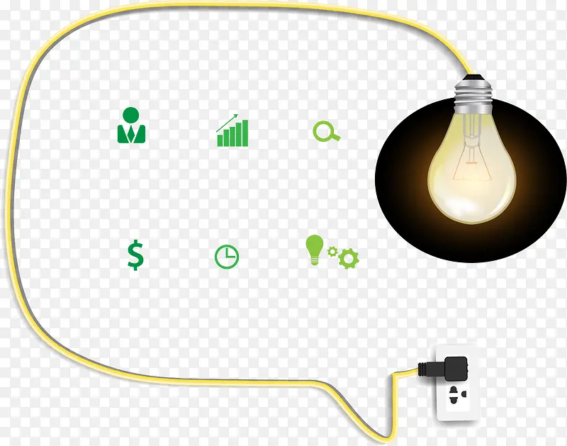 商务灯泡装饰图案