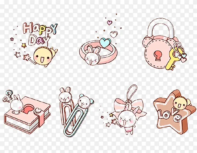 手绘卡通图标