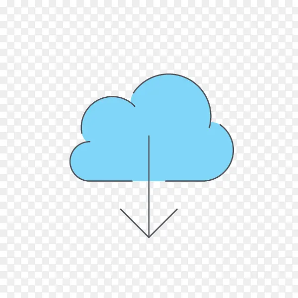办公网络图标云朵和箭头