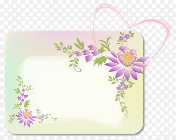 花卉装饰矩形边框