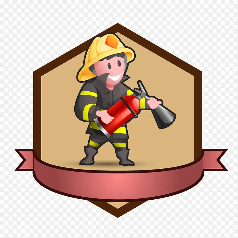 安全教育消防图标元素消防灭火器