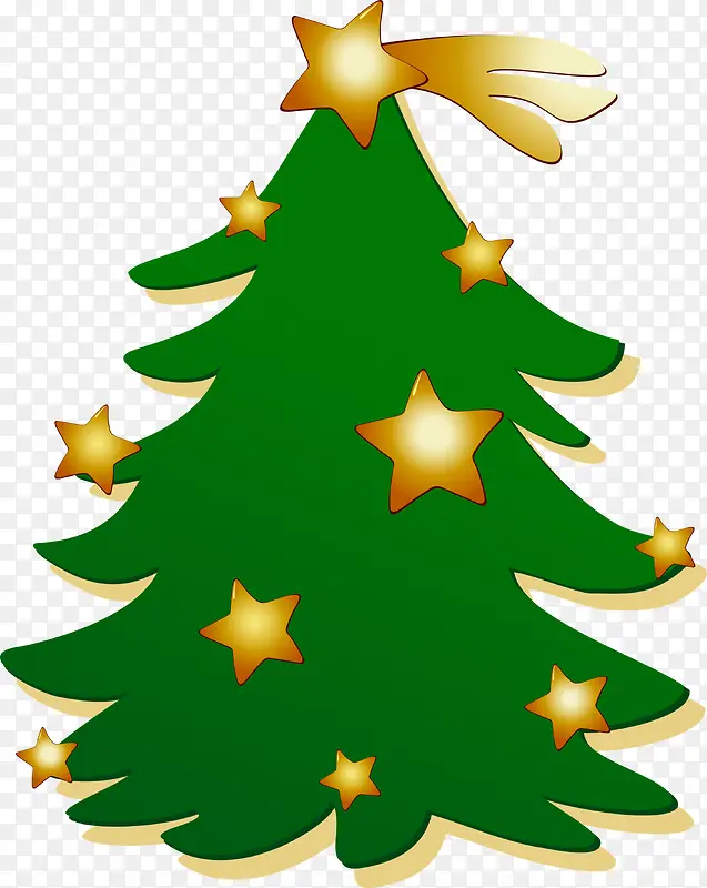 绿色星星圣诞树