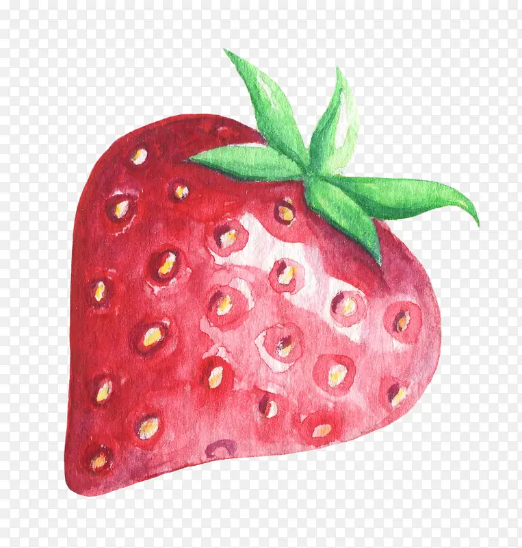 卡通手绘水果装饰海报设计草莓
